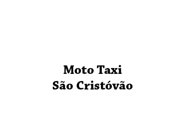 Moto Taxi São Cristóvão