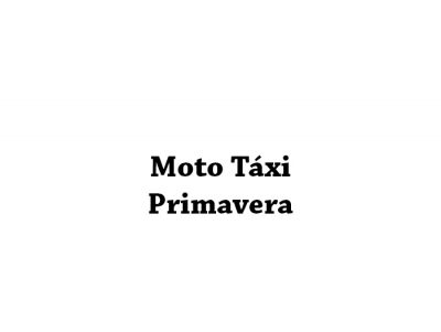 Moto Táxi Primavera