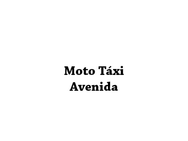 Moto Táxi Avenida