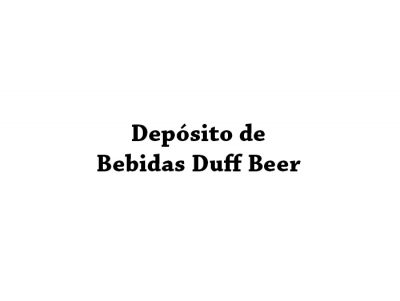 Depósito de Bebidas Duff Beer